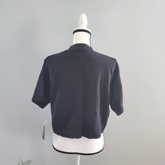 KSL Division of Karin Stevens Black Open Short Cardigan 1X - Picture 2 of 5
